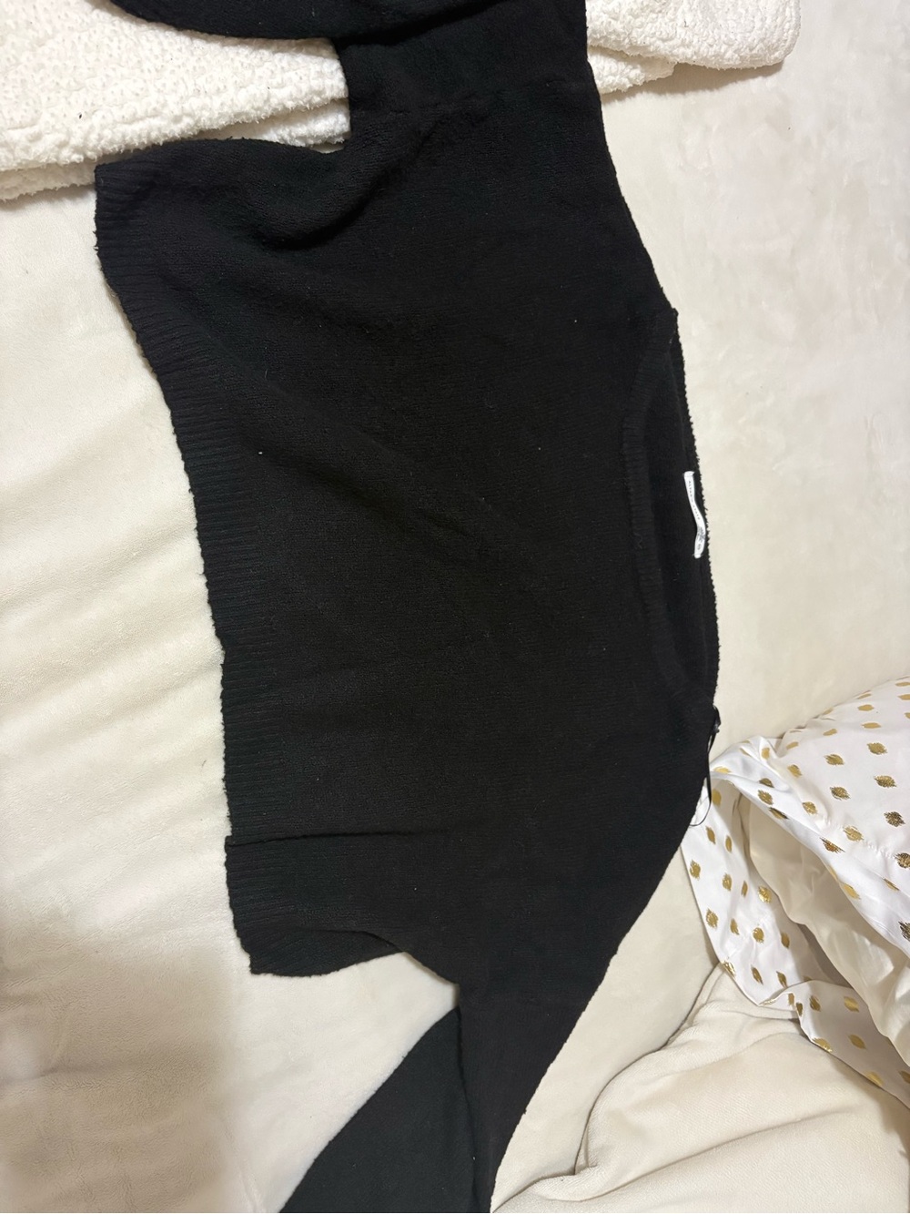 Altar'd State Black Off-the-Shoulder Cropped Sweater